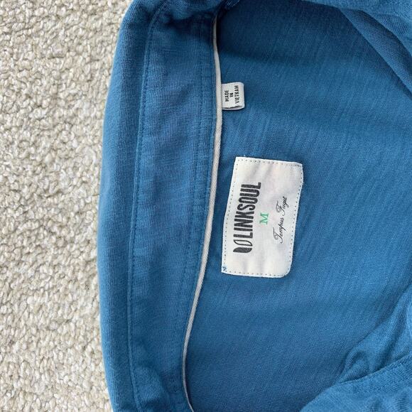 Linksoul Men Medium Polo Shirt Luxury Cotton Short Sleeve Sz M Adult 44-29 - Picture 4 of 8